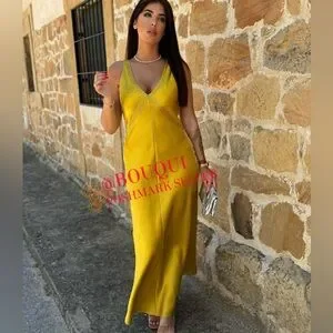 Robe Zara Limited Edition Perlée Frangée Saumon - Taille S Pour Blogueuses
